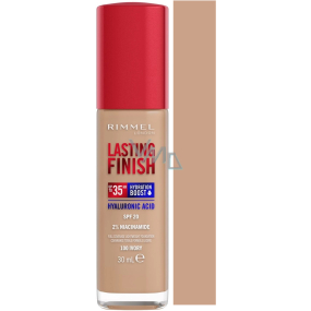 Rimmel Lasting Finish Hyaluronic Acid dlouhotrvající hydratační make-up 100 Ivory 30 ml