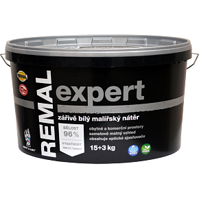 REMAL Expert zářivě bílá malířská barva na zeď, 15+3 kg REMAL Expert zářivě bílá malířská barva na zeď, 15+3 kg