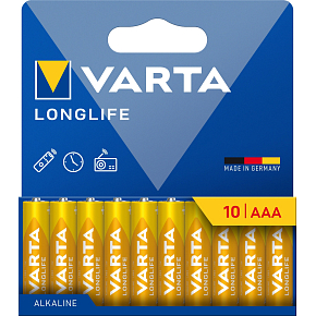 Varta Longlife AAA alkalické baterie, 10 ks