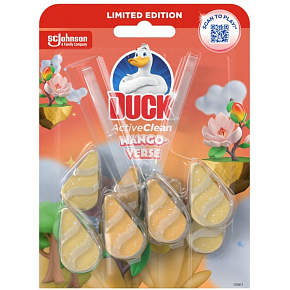 Duck WC závěs Active Clean Duo Mango, 2x 36 g