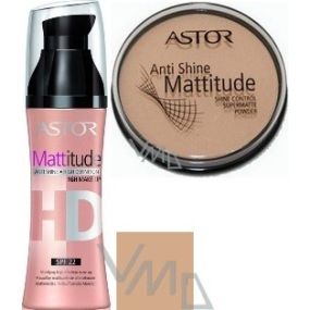 Astor Mattitude HD make-up 003 30 ml + pudr Anti Shine Mattitude 001 14 g