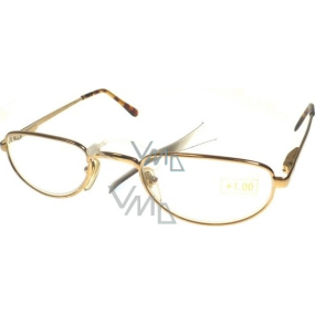 Berkeley Čtecí dioptrické brýle +1 zlaté malé MC2 1 kus