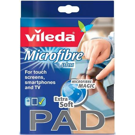 Vileda Microfibre Plus Pad Mikrohadřík na displeje a obrazovky 28 x 22 cm 1 kus