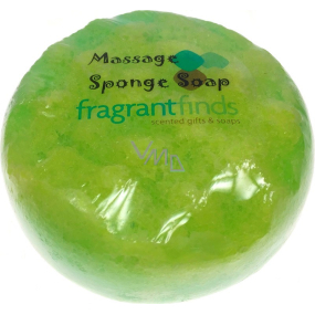 Fragrant Dash Glycerinové mýdlo masážní s houbou naplněnou vůní parfému Gucci Rush v barvě žlutozelené 200 g