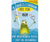 Nekupto Stírací přání k narozeninám Meditační pozice 21,5 x 13,5 cm G 31 3345