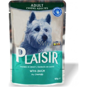 Plaisir Dog kachní kompletní krmivo pro dospělé psy kapsička 100 g