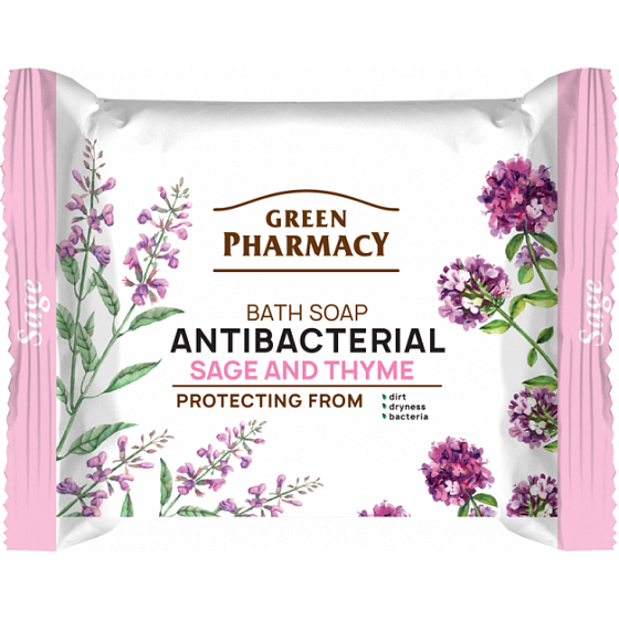 Green Pharmacy Šalvěj a Tymián antibakteriální toaletní mýdlo 100 g