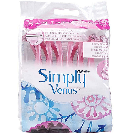 Gillette Venus Simply 3 břity pohotová holítka pro ženy 12 kusů