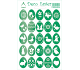 Arch Velikonoční dekorační samolepky holografické vajíčka Zelené 12 x 18 cm