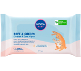 Nivea Baby Soft & Cream vlhčené čistící ubrousky 57 kusů