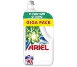 Ariel Mountain Spring tekutý prací gel pro čisté a voňavé prádlo bez skvrn 90 dávek 4,5 l