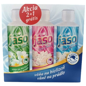 Jaso Blue Dream + Pure Linen + Sild Caress, vůně do prádla 2 + 1 zdarma 3 x 300 ml