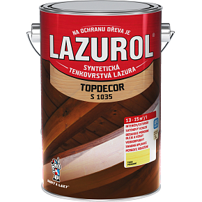 Lazurol Topdecor S1035 tenkovrstvá lazura na dřevo T000 přírodní, 4,5 l Lazurol Topdecor S1035 tenkovrstvá lazura na dřevo T000 přírodní, 4,5 l