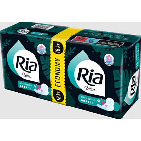 Ria dámské vložky Ultra Normal Plus Deo Duopack, 18 ks Ria dámské vložky Ultra Normal Plus Deo Duopack, 18 ks