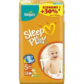 Pampers Sleep & Play 5 Junior Jumbo 11 - 25 kg plenkové kalhotky 58 kusů
