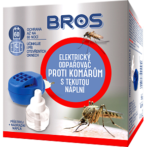 Bros Elektrický odpařovač proti komárům s tekutou náplní, 40 ml Bros Elektrický odpařovač proti komárům s tekutou náplní, 40 ml