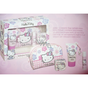 Hello Kitty Sprchový gel + kapesníček + balzám na rty kabelka pro dívky dárková sada