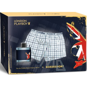 Playboy London toaletní voda 100 ml, Boxerky, dárková sada