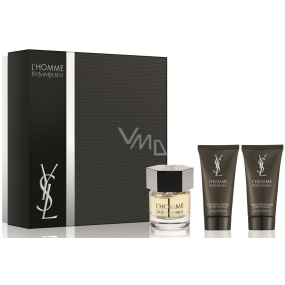 Yves Saint Laurent L Homme toaletní voda 60 ml + balzám po holení 50 ml + sprchový gel 50 ml, dárková sada