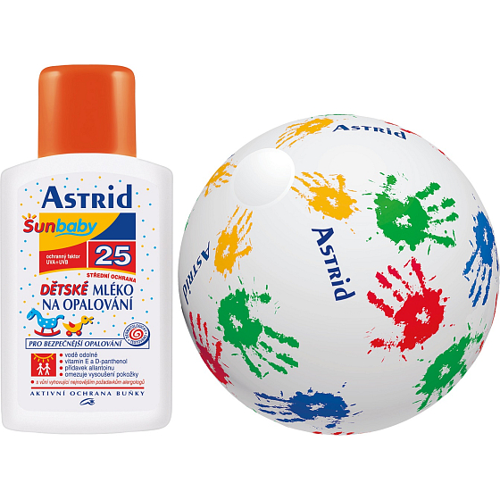 Astrid Sun Baby F25 mléko na opalování pro děti 200 ml nafukovací míč