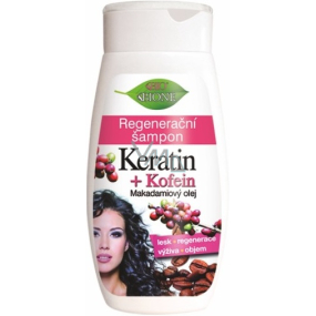 Bione Cosmetics Keratin & Kofein regenerační šampon pro všechny typy vlasů 250 ml