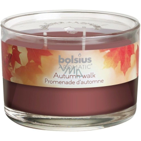 Bolsius Aromatic Autumn Walk - Podzimní čas 3 knoty vonná svíčka ve skle 70 x 106 mm 685 g, doba hoření 83 hodin