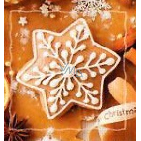 Nekupto Vánoční kartičky na dárky Hvězda perníček 6,5 x 6,5 cm 6 kusů