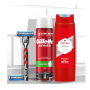 Gillette Mach3 Turbo holicí strojek + náhradní hlavice 2 kusy + pěna na holení 250 ml + Old Spice Original sprchový gel 250 ml, kosmetická sada pro muže