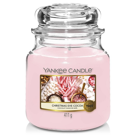 Yankee Candle Christmas Eve Cocoa - Štědrovečerní kakao vonná svíčka Classic střední sklo 411 g