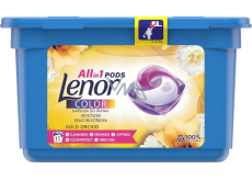 Lenor All in 1 Pods Color Gold Orchid gelové kapsle na praní barevného prádla 11 kusů