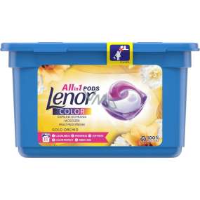 Lenor All in 1 Pods Color Gold Orchid gelové kapsle na praní barevného prádla 11 kusů