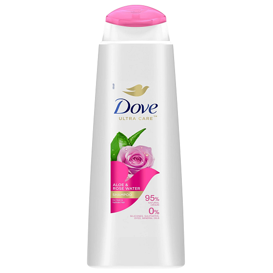 Dove Aloe Vera & Rose Water 2v1 hydratační šampon na vlasy 400 ml