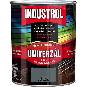 Industrol S2013 univerzál lesk vrchní barva na kov a dřevo, 1110 šeď světlá, 750 ml Industrol S2013 univerzál lesk vrchní barva na kov a dřevo, 1110 šeď světlá, 750 ml