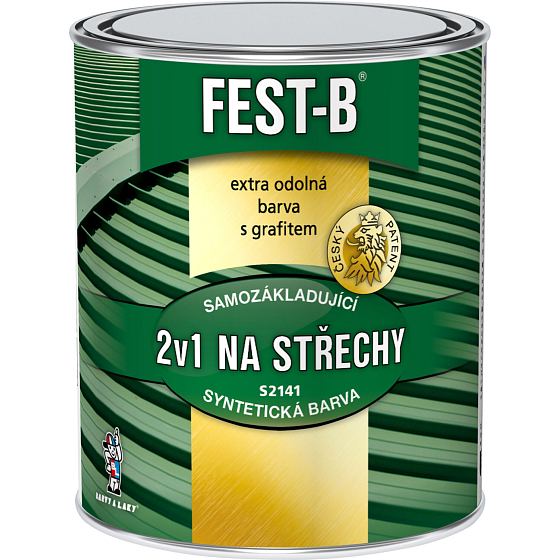 FEST-B S2141, antikorozní nátěr na železo, 0540 zelený, 800 g