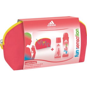 Adidas Fun Sensation toaletní voda 50 ml + deodorant sprej 150 ml + toaletní taška, dárková sada