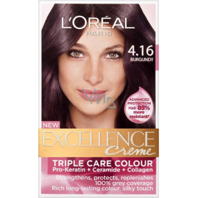 Loreal Paris Excellence Creme barva na vlasy 4.16 hnědá červeno-fialová