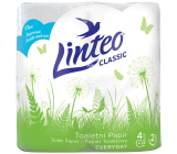 Linteo Classic toaletní papír bílý 2 vrstvý 150 útržků 4 kusy
