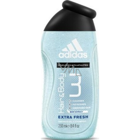 Adidas 3 Extra Fresh sprchový gel na tělo a vlasy pro muže 400 ml