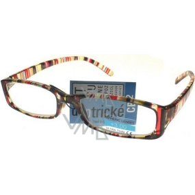 Berkeley Čtecí dioptrické brýle +2,50 barevné proužky CB02 1 kus
