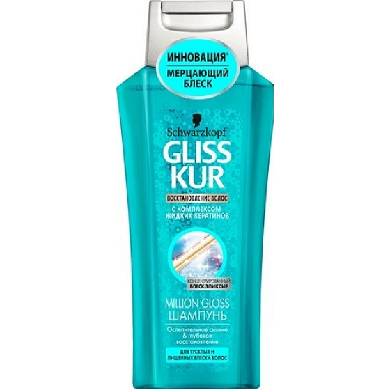 Gliss Kur Million Gloss regenerační šampon na vlasy 250 ml