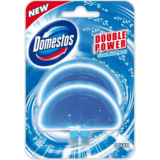 Domestos Double Power Clean and Fresh Ocean Wc tekutý blok náplň 2 x 60 ml