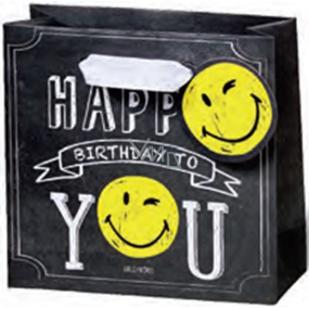 BSB Luxusní dárková papírová taška 14,5 x 15 x 6 cm Smiley LDT 377-CD