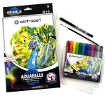 Centropen Aquarelle akvarelové barvy sada 12 kusů + příslušenství