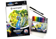 Centropen Aquarelle akvarelové barvy sada 12 kusů + příslušenství