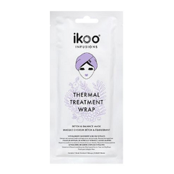 Ikoo Thermal Treatment Wrap Detox & Balance Termální maska v čepici pro detoxikaci a revitalizaci vlasů 1 kus