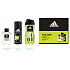 Adidas Pure Game voda po holení 50 ml + 3v1 sprchový gel na tělo, tvář a vlasy 250 ml + deodorant sprej 150 ml, kosmetická sada