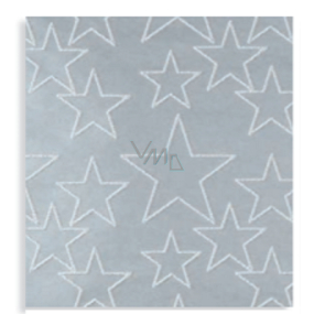 Zoewie Dárkový balicí papír 70 x 150 cm Vánoční Nordic Light stříbrný - bílé hvězdy