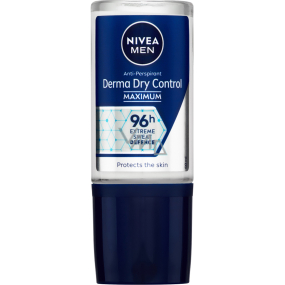 Nivea Derma Dry Control Maximum kuličkový antiperspirant roll-on pro muže 50 ml