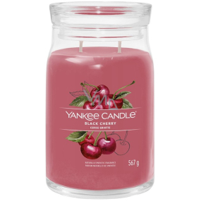 Yankee Candle Black Cherry - Zralé třešně vonná svíčka Signature velká sklo 2 knoty 567 g