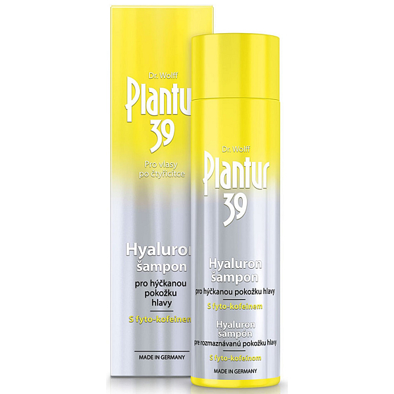 Plantur 39 Hyaluron pro hýčkanou pokožku po čtyřicítce šampon na vlasy aktivuje vlasové kořínky 250 ml